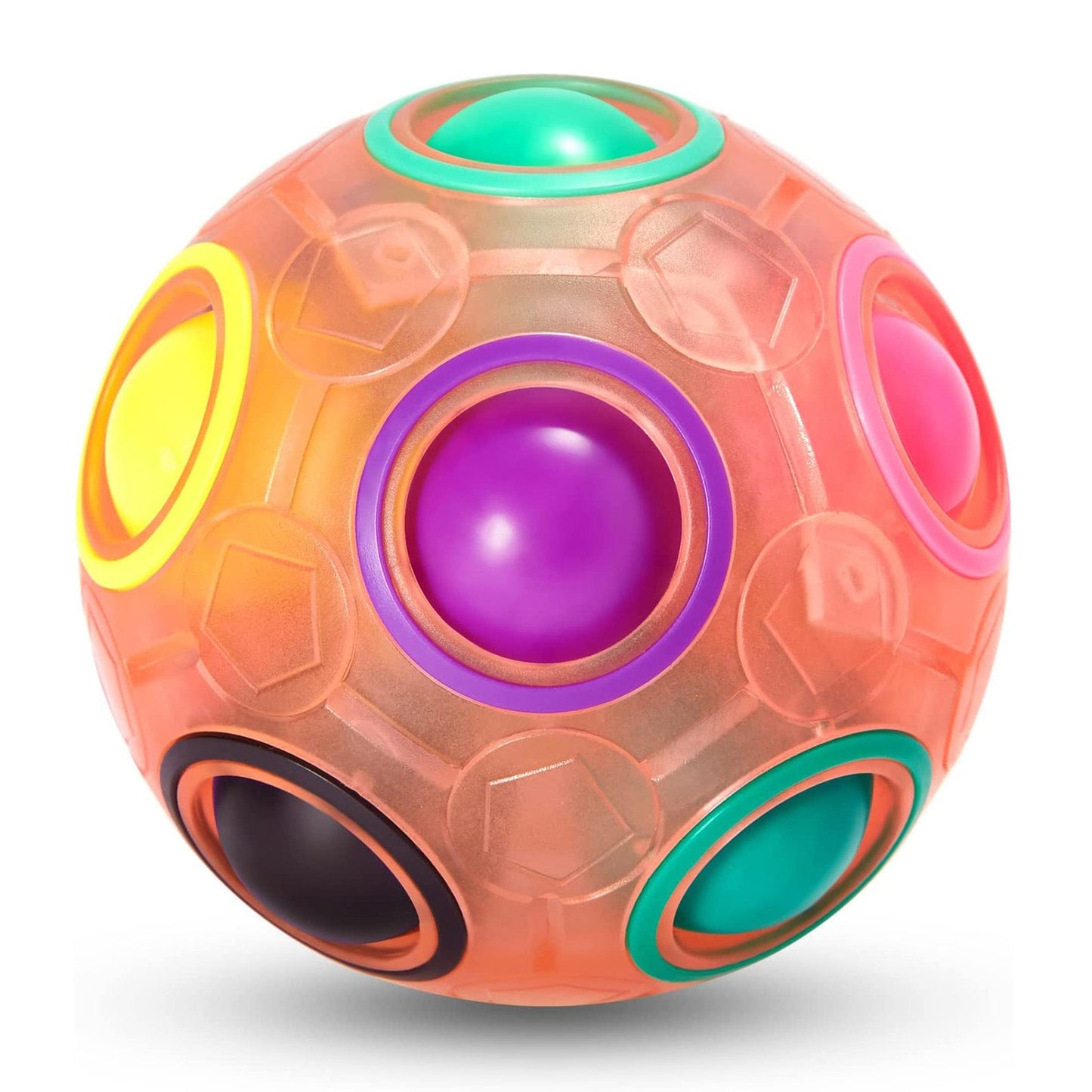 Rainbow Puzzle Ball- Fidget Ball Puzzle Game- Brain Teaser Toy For